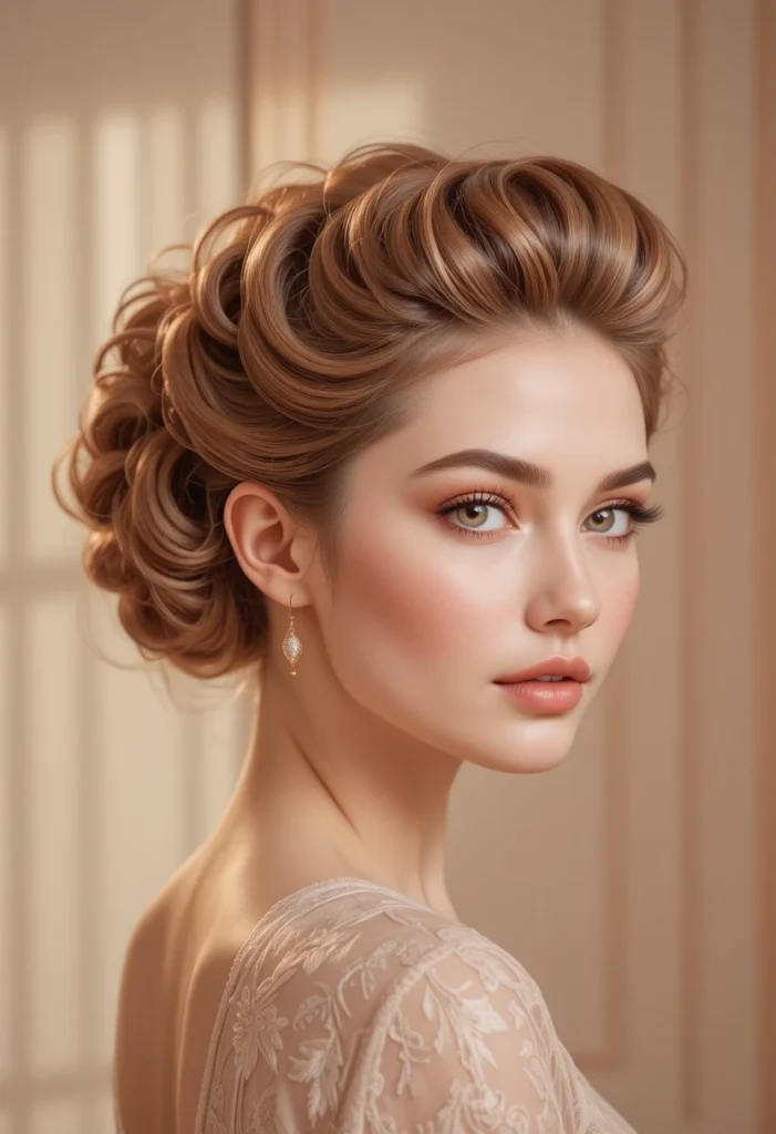 4. Braided Crown with Tucked Ends