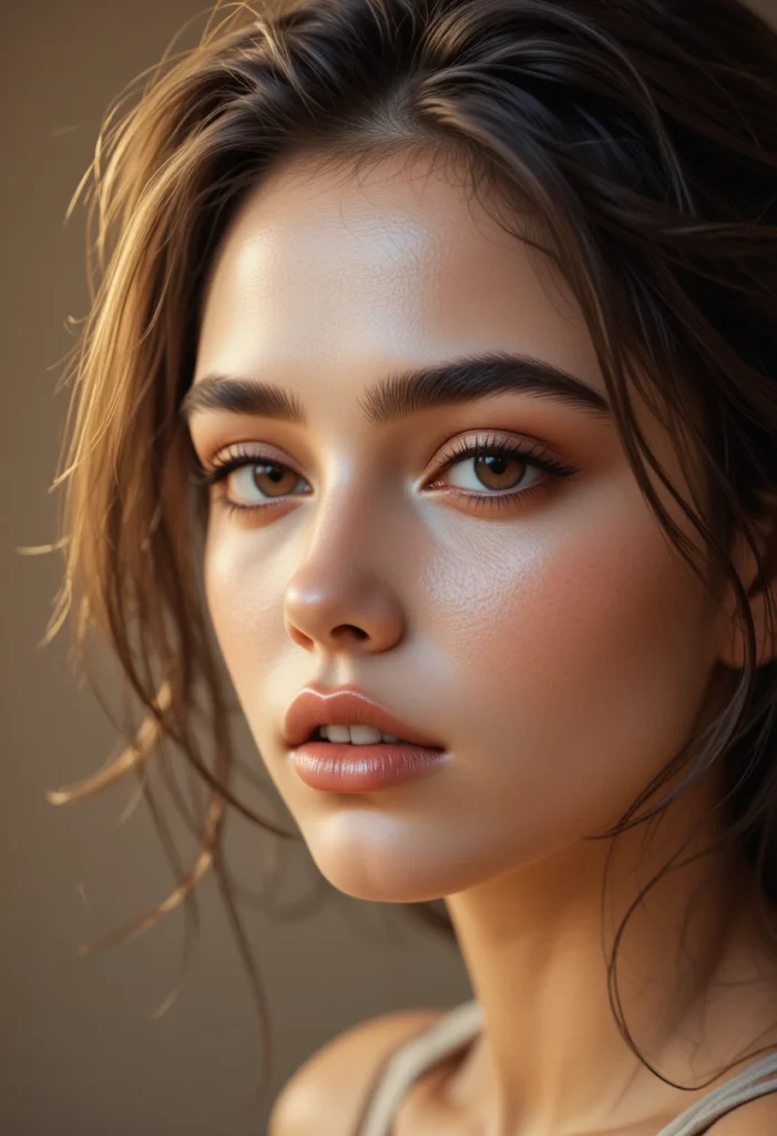 "Close-up beauty photo showcasing Cindy Kimberly-inspired makeup ideas featuring smudged eyeliner, glass skin, and effortless edgy glamour look"