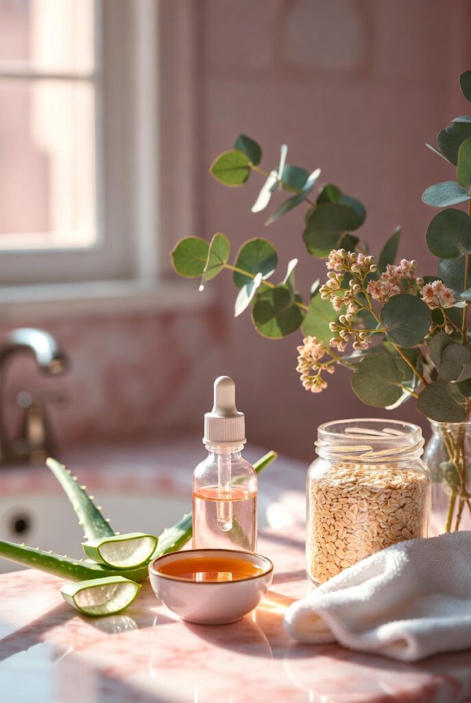 Affordable skincare essentials including natural oils, honey, and yogurt for a radiant, budget-friendly complexion routine"