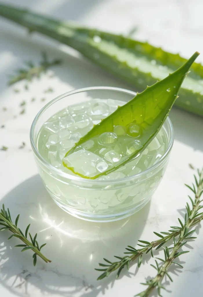 Rosemary and Aloe Vera Gel Serum for Lightweight Hydration