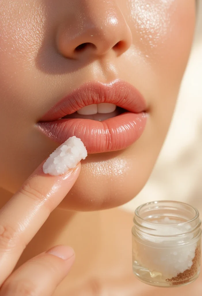 Soften Lips with Coconut Oil and Sugar