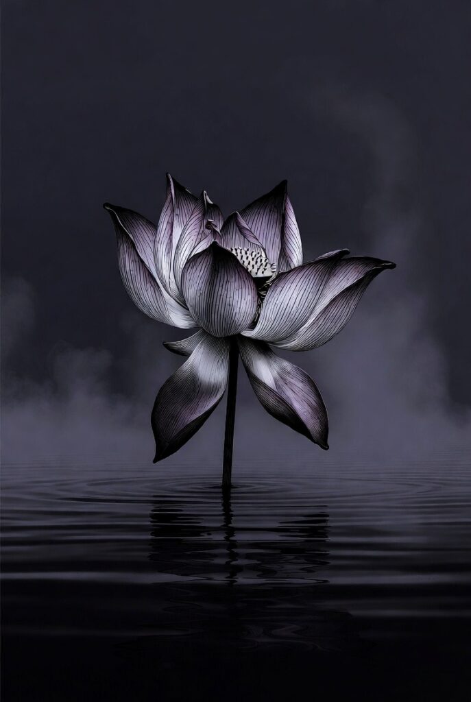 Dead Lotus on Still Water