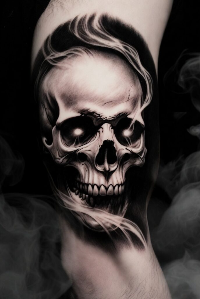 11. Smoke Skull with Hollow Eyes