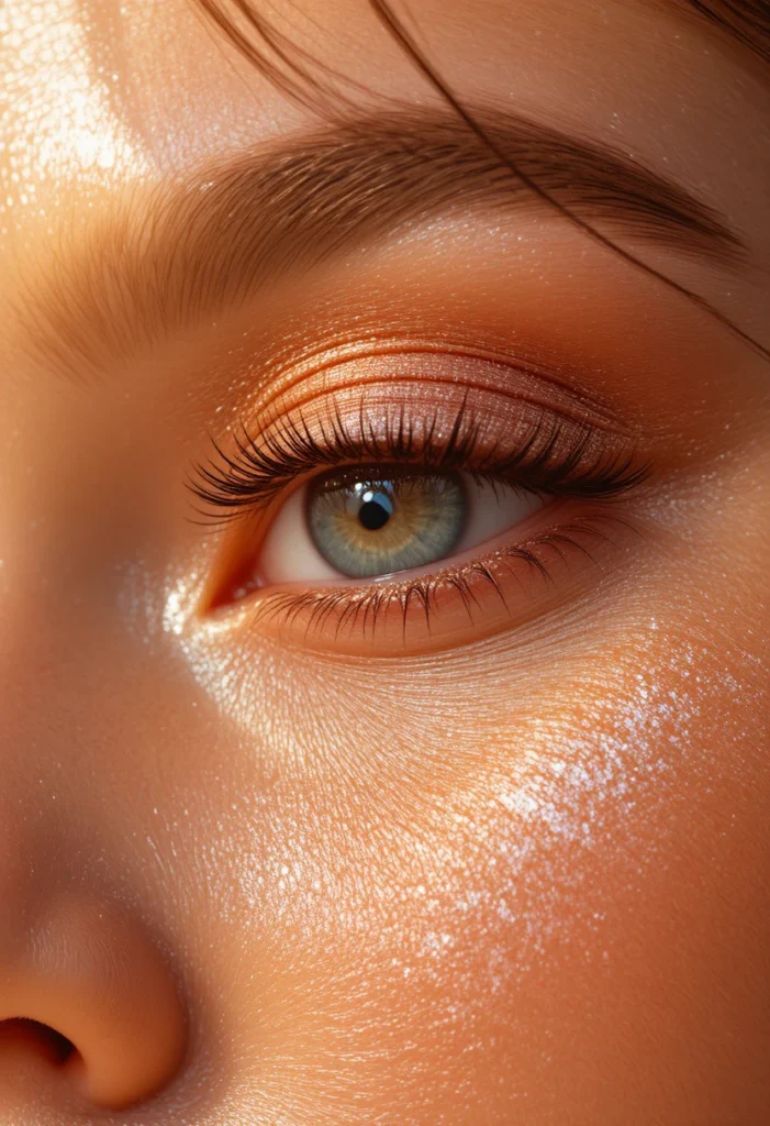 12. Peach and Bronze Glow