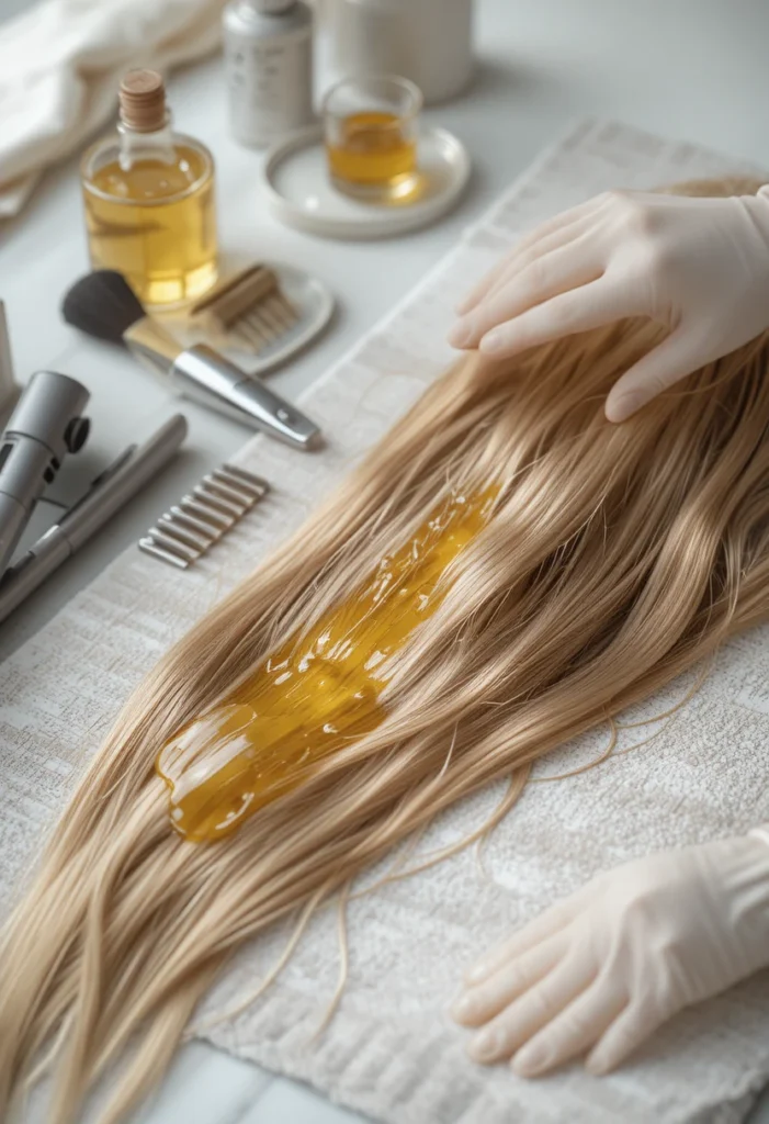 Pre-Shampoo Oiling Before Chemical Treatments
