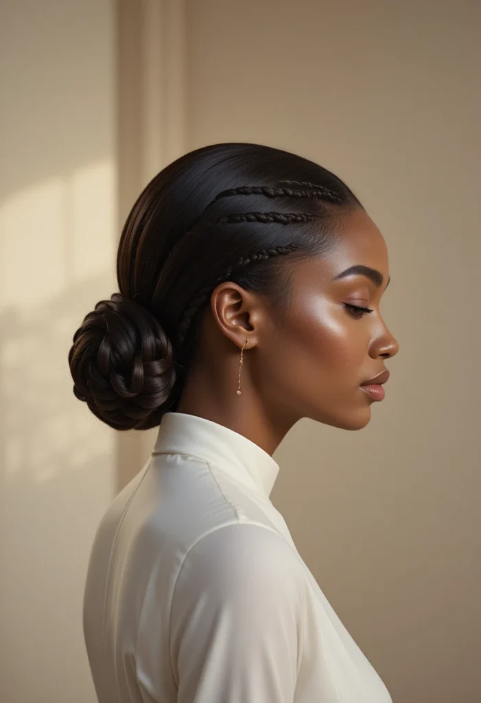 Flat Twist Updos for Polished Looks