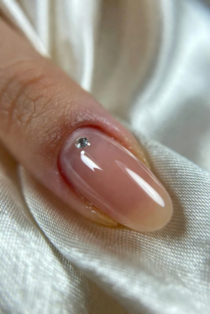 Single Rhinestone at the Cuticle