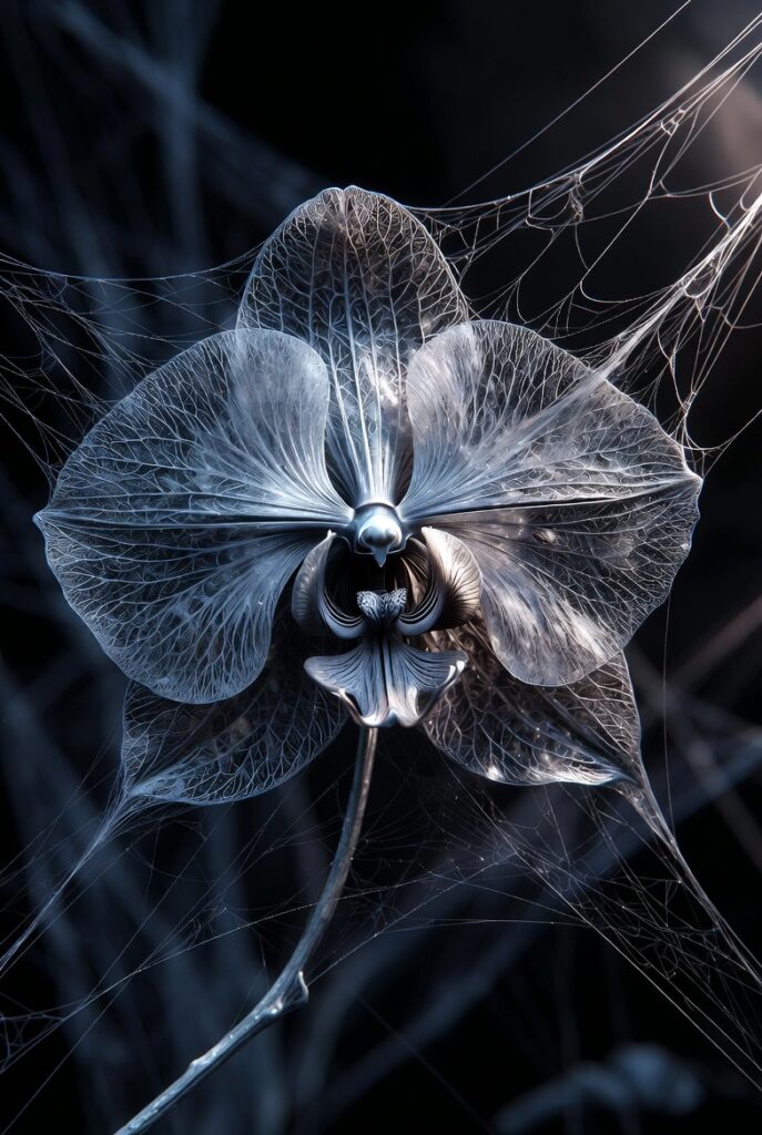 Orchid with Spiderweb Veins