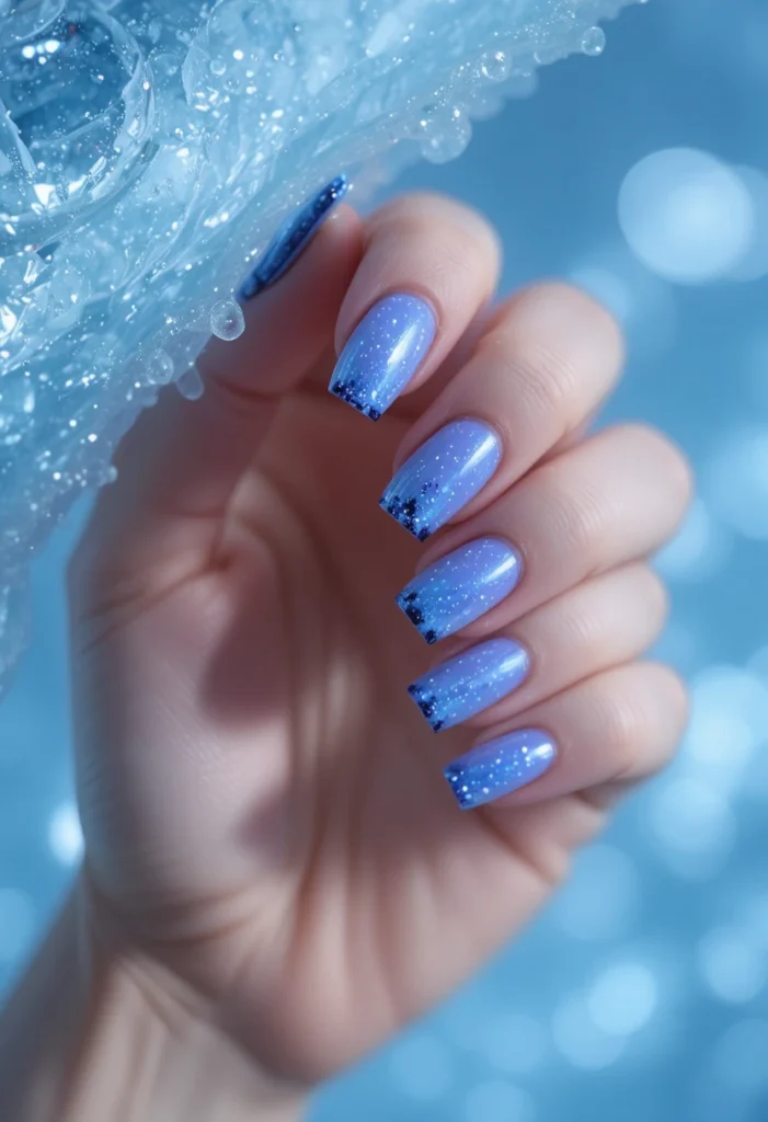 Icy Periwinkle For A Cool Contrast