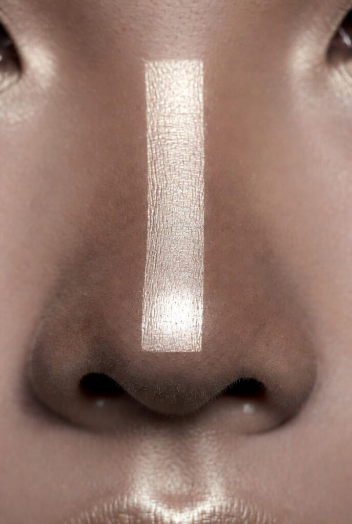 14. Highlight on the Bridge of the Nose Only, Not the Tip
