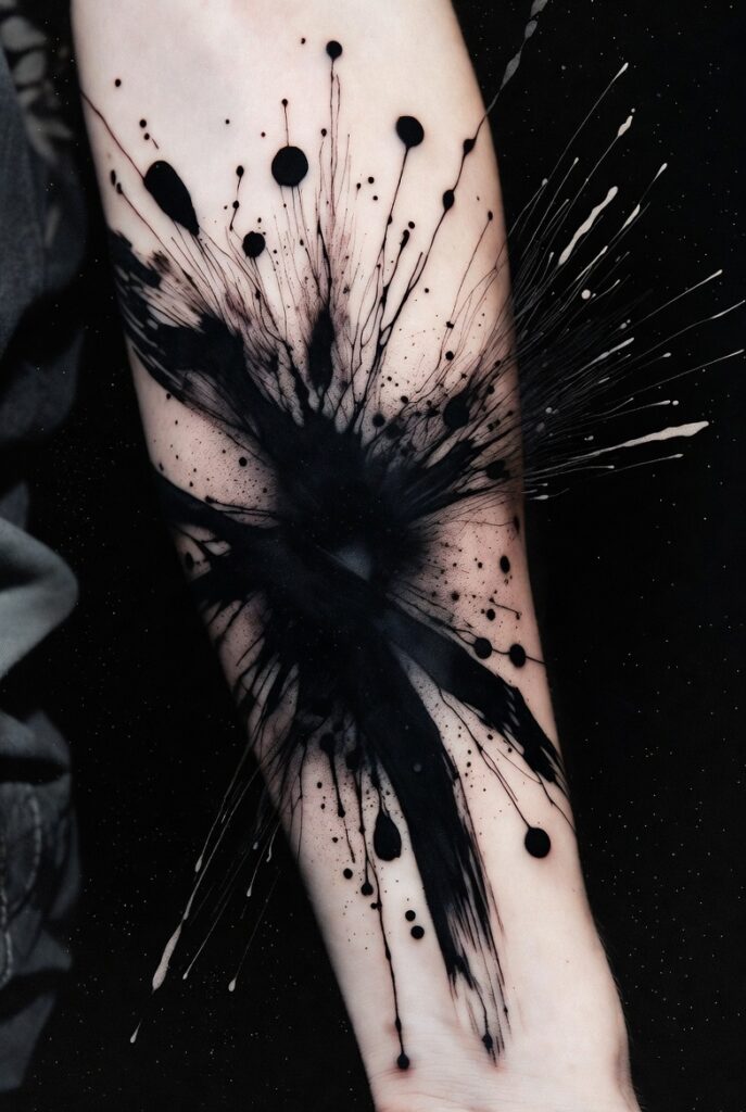 14. Abstract Black Splatter