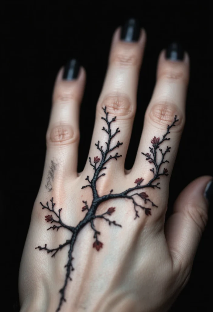 15. Dark Mori Style with Bare Branches