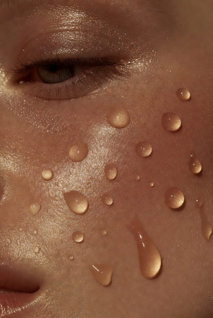 15. Bronzed Water Drops Effect