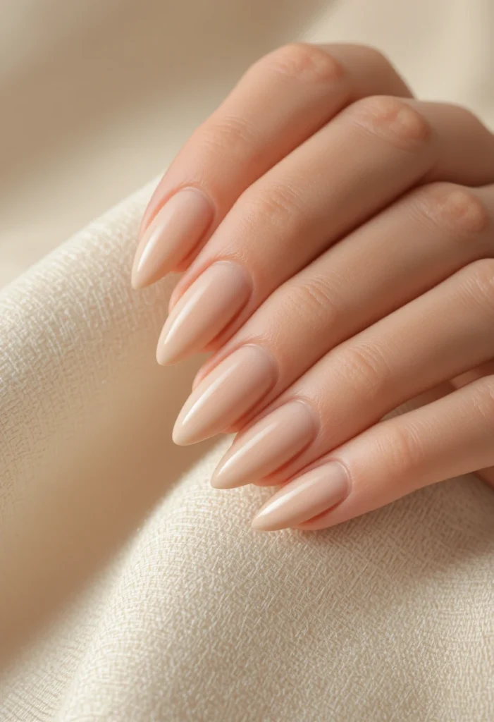 15. Seashell Shimmer Nails