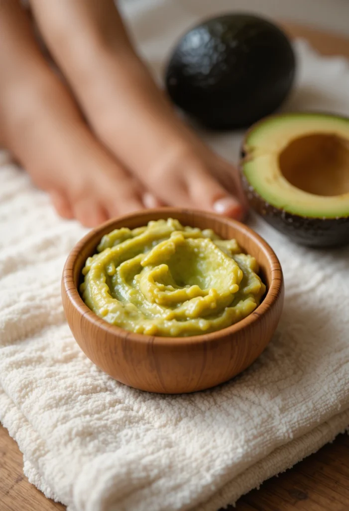 Heal Cracked Heels with Banana and Avocado Mash