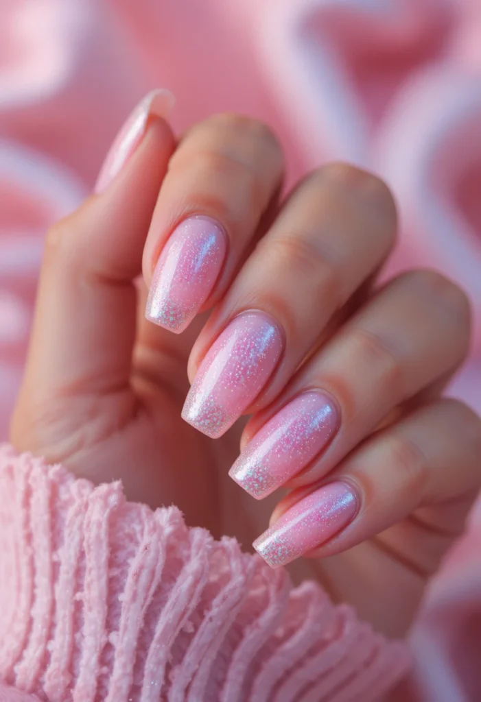 17. Pink Ombre Glitter