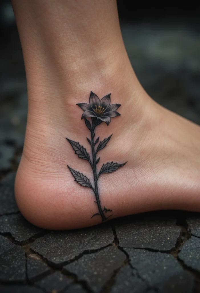 18. Lily Growing from a Crack on the Heel or Achilles