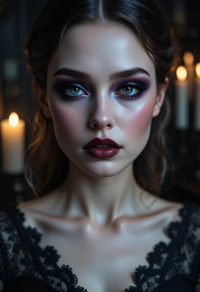 18. Burgundy Foiled Lid with Bare, Glossy Skin