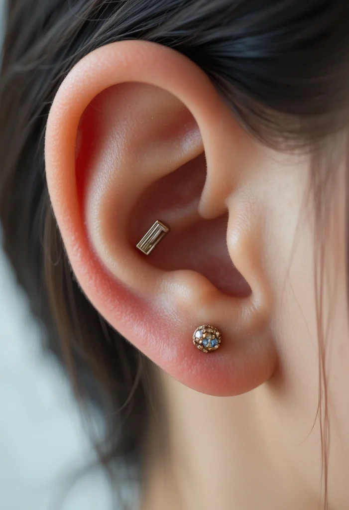 18. Geometric Line Studs
