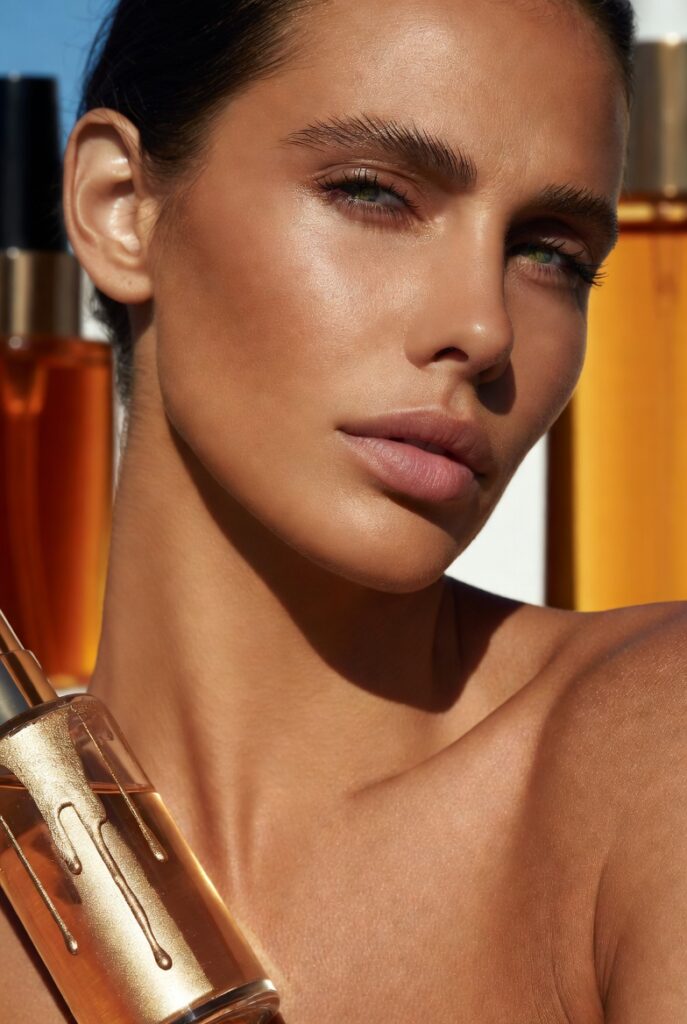 18. Warm Honey Tint for Bridging Tan Lines