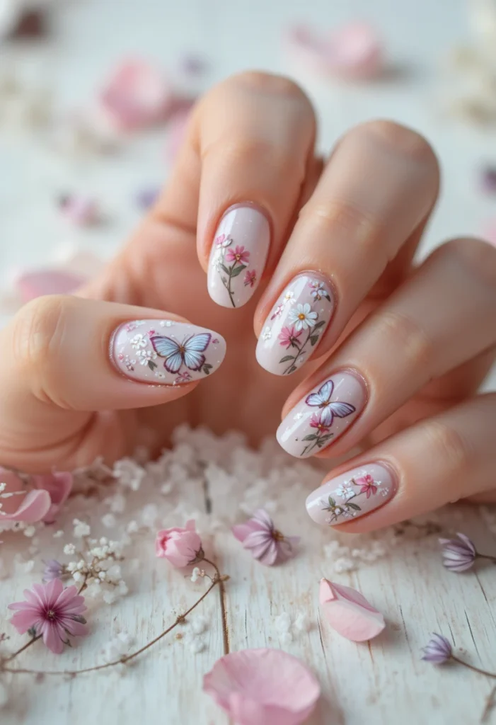 Combining Butterflies With Floral Elements