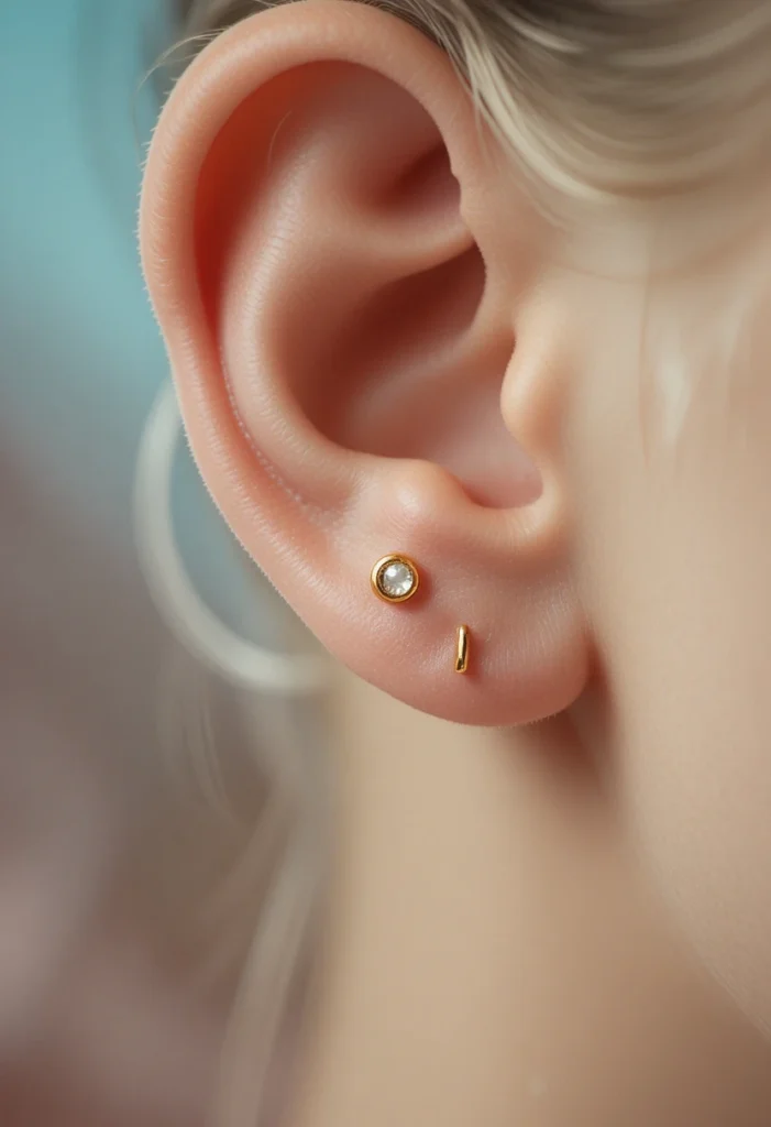 1. Minimalist Stud and Hoop Duo