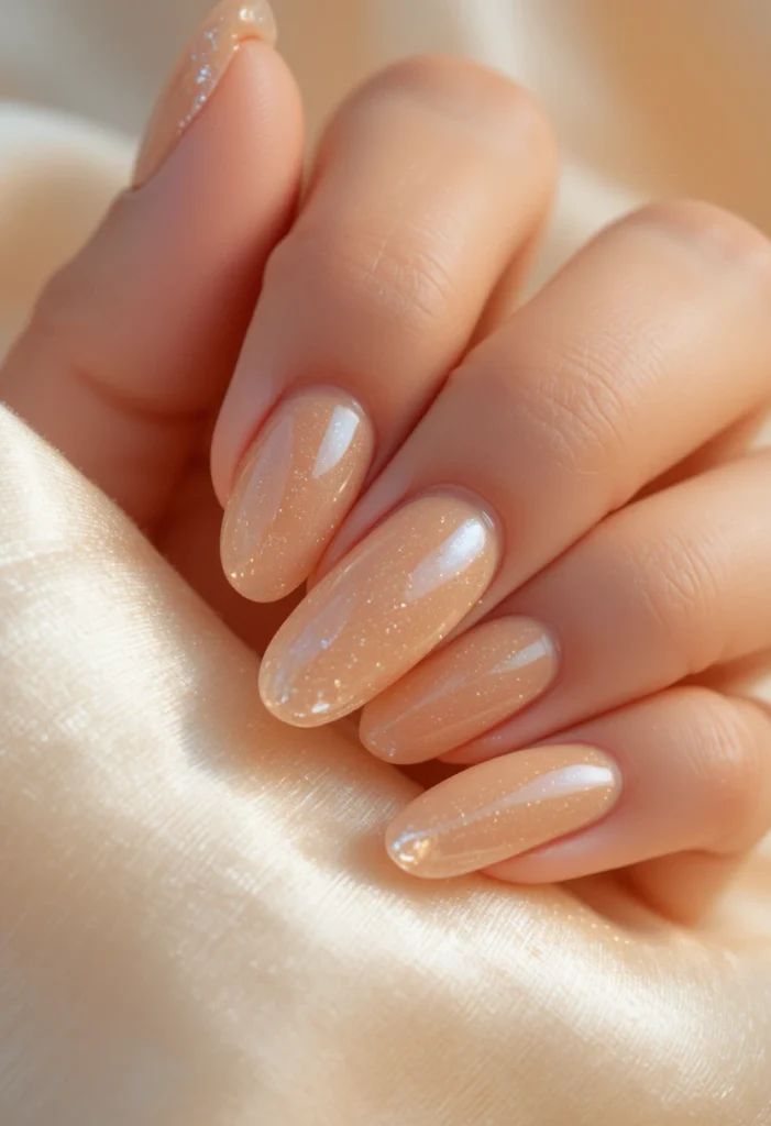 1. Classic Glazed Doughnut Nails