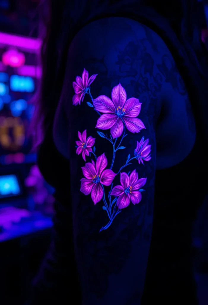 UV Blacklight Sakura for Nighttime Glow