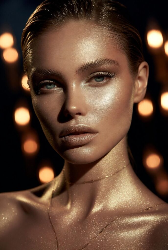 21. Champagne Shimmer Tint for Evening Events