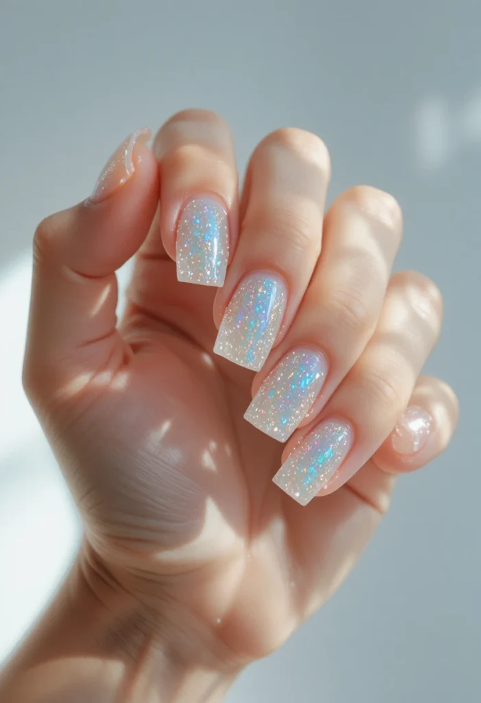 21. Clear Glass Nails