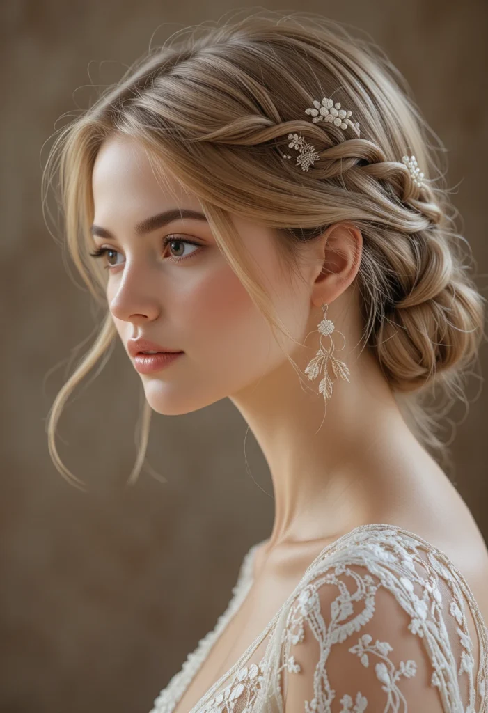 21. Diagonal Lace Braid into Bun