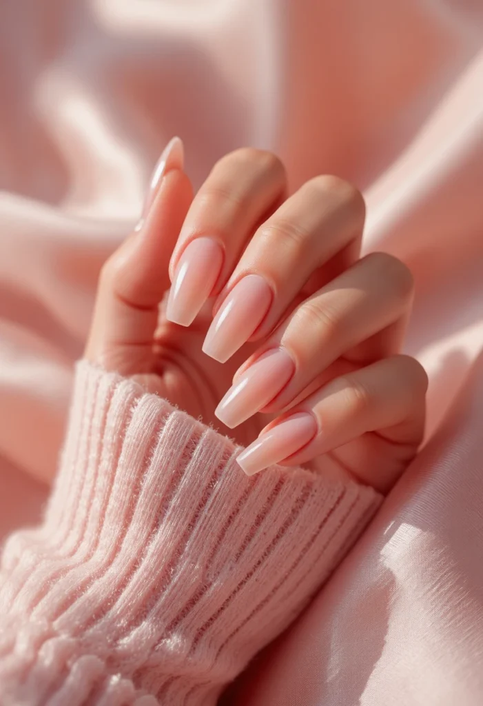 Elegant almond nail shape designs featuring nude, red, and pastel manicure styles for a timeless, sophisticated look