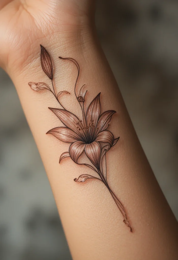 23. Lily with Water Ripples on the Inner Wrist