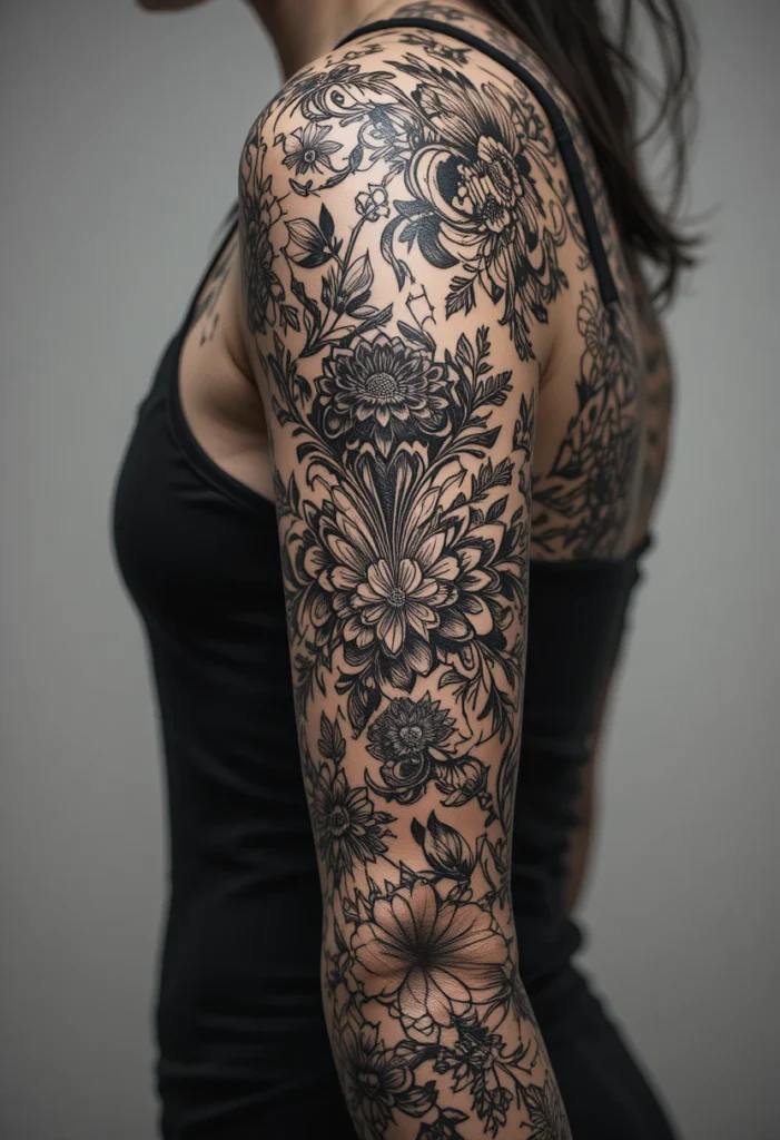 27. Completely Custom Abstract Blackwork Swirls