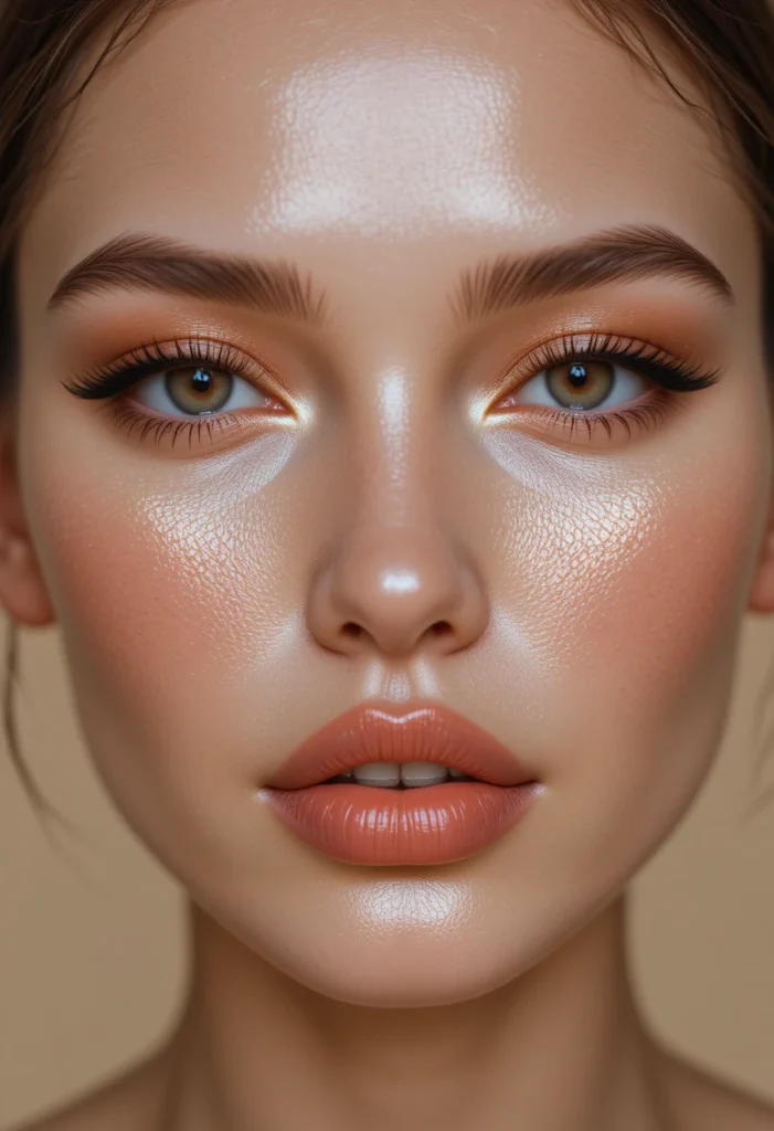 2. Glass Skin With a Greasy Sheen