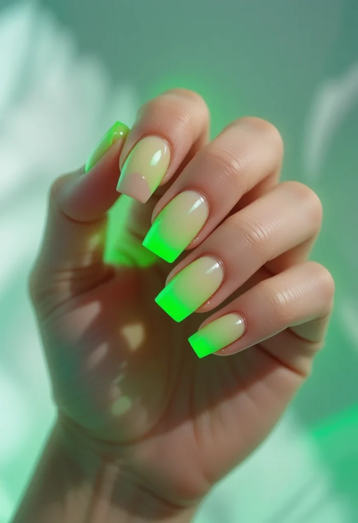 3. Neon Green Tips