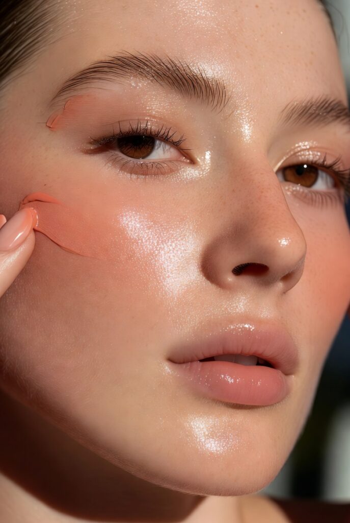 3. Cream Blush on the Apples and Temples