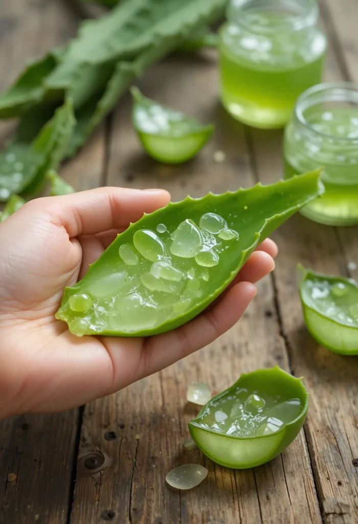 Apply Aloe Vera Straight from the Plant