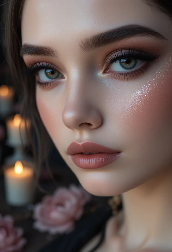 5. Black Cherry Gradient Lip with Matte Skin
