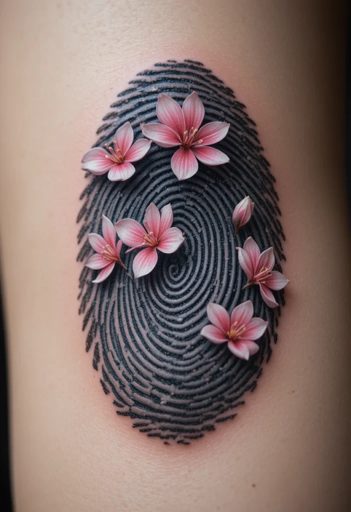 Continuous Line Sakura Wrapping Up the Ankle