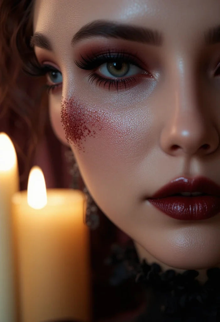6. Dusty Rose Halo Eye with Charcoal Outer Edges