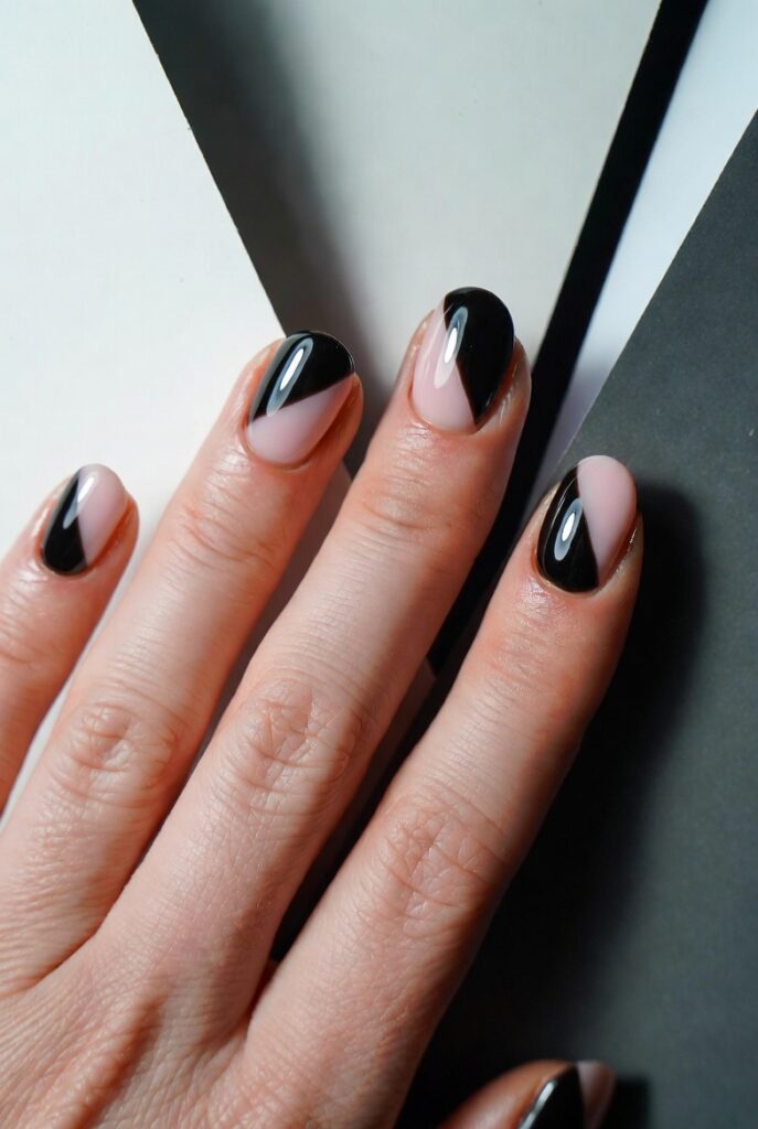 Diagonal Color Block with a Sharp Angle