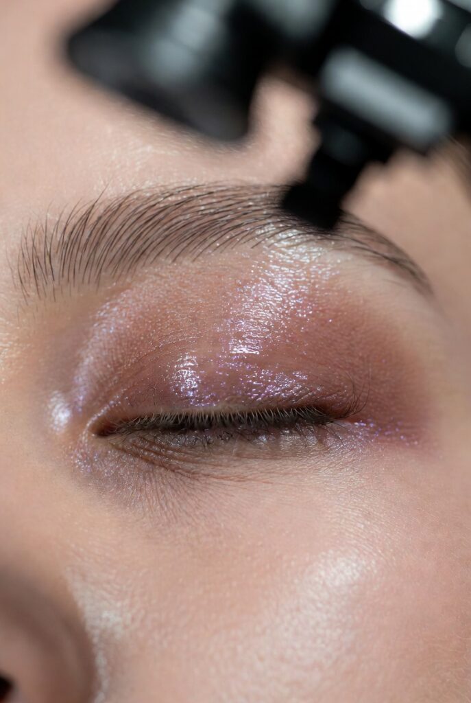 6. Glossy Eyelids for a Wet Look