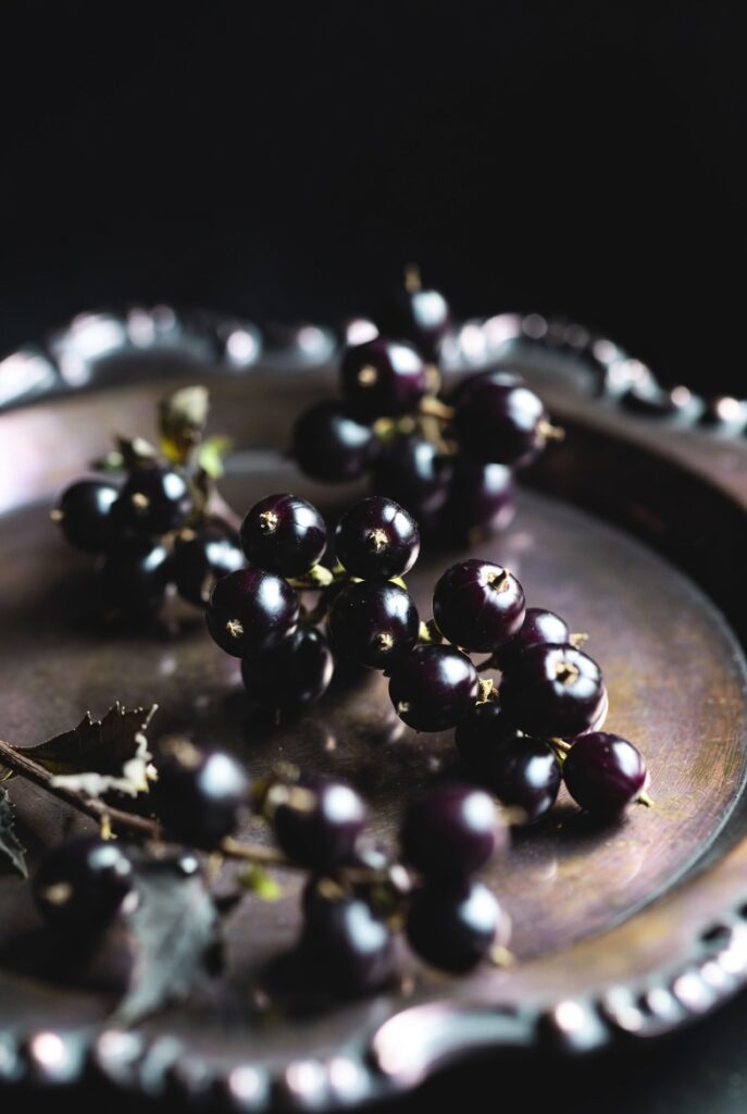 Belladonna Berries on a Silver Tray