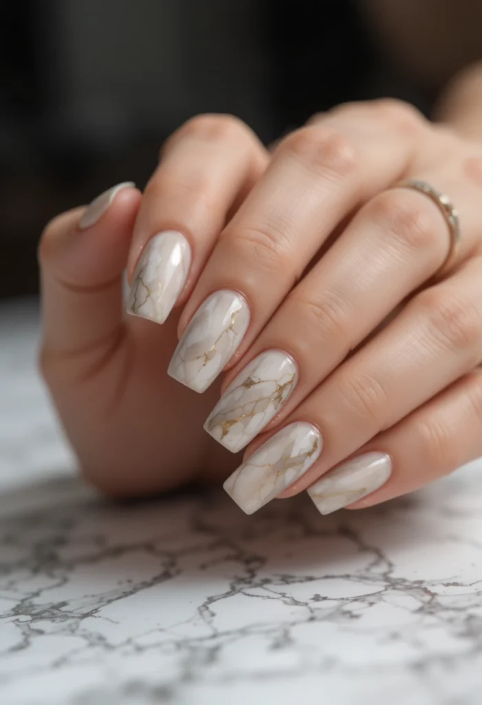 Marble Effect Nail Stickers