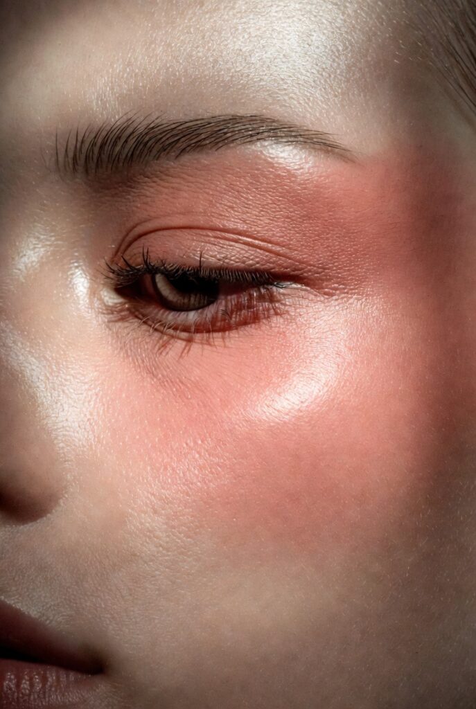 7. Blush Placed in a C‑Shape Around the Eye Socket