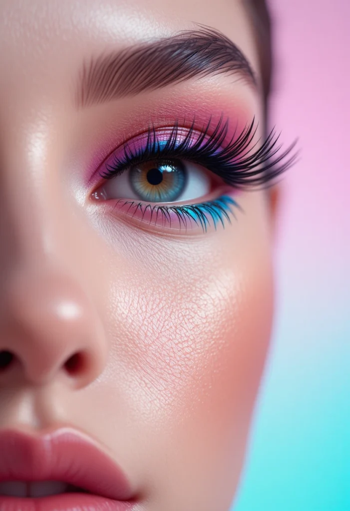 7. Colored Tip Accent Lashes
