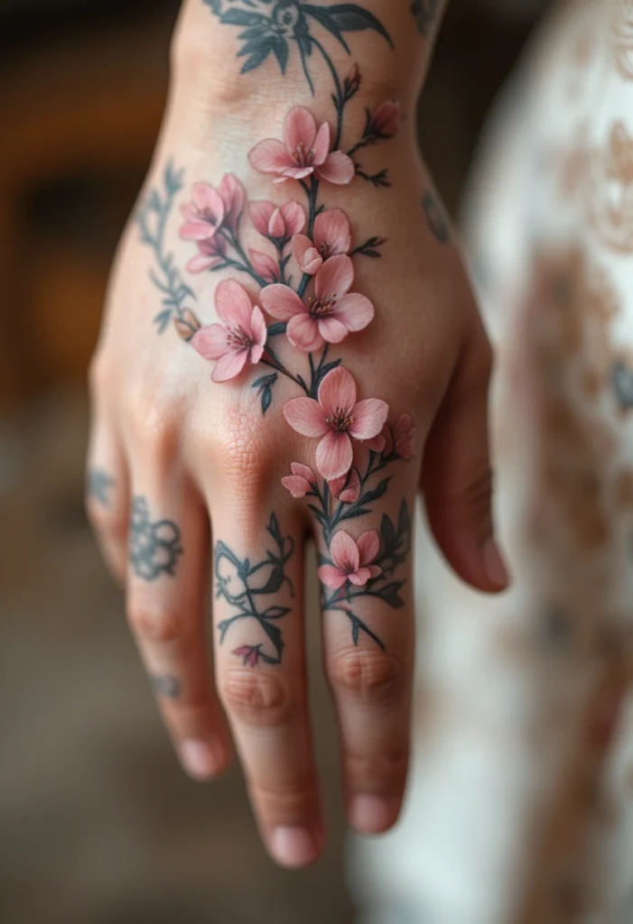 Tiny Sakura Cluster Behind the Ear