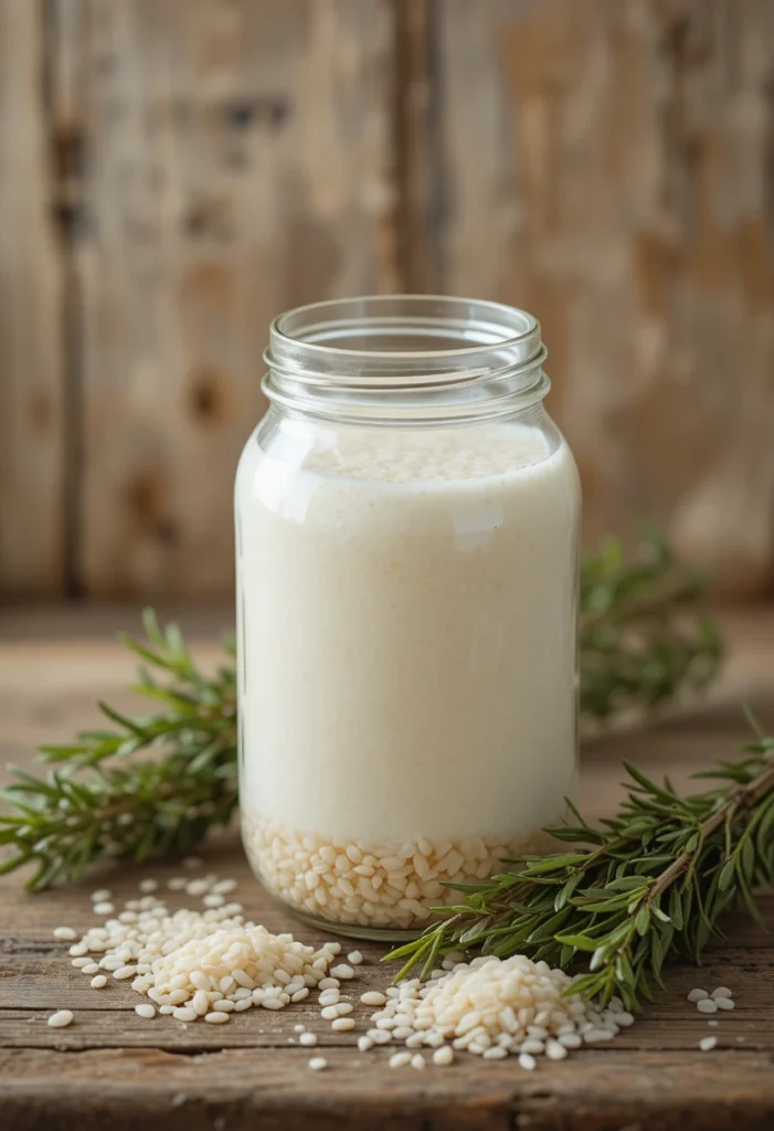Creating a Fermented Rice Water and Rosemary Blend