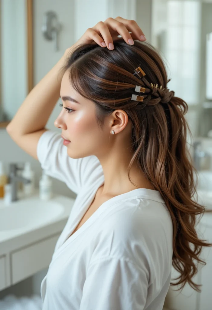 Using a Comb to Distribute Oil Evenly